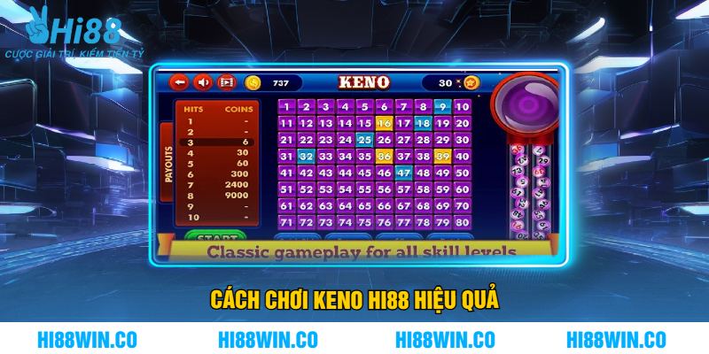 Cách Chơi Keno Hi88 Hiệu Quả